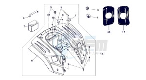 QUADLANDER 250 drawing REAR FENDER