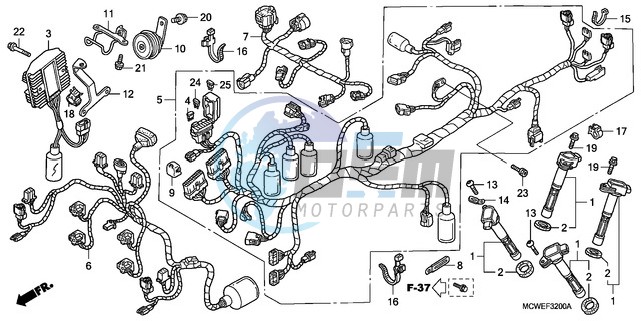 WIRE HARNESS (VFR800)