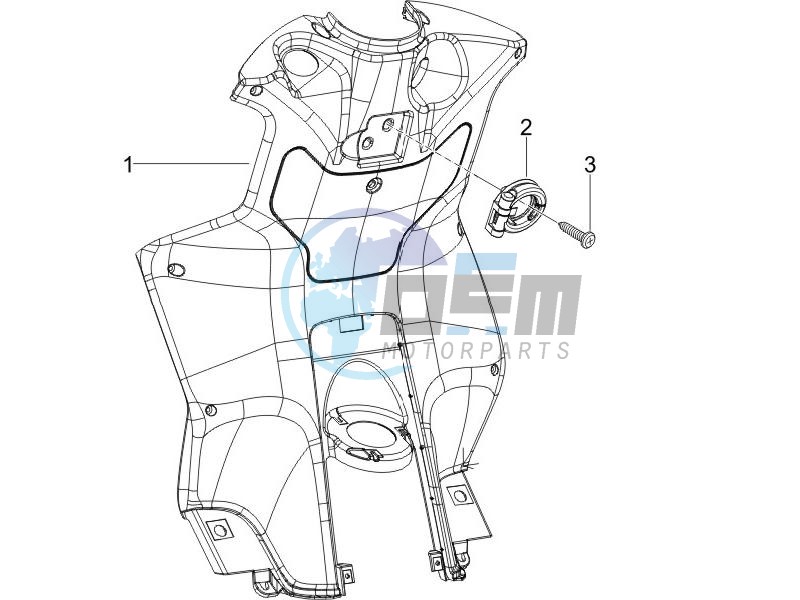 Front glove-box - Knee-guard panel