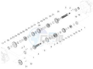 V9 Roamer 850 (EMEA) drawing Gear box - Gear assembly