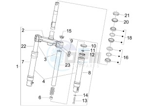 Fly 150 4t (USA) USA drawing Fork steering tube - Steering bearing unit