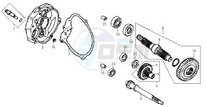 JET 50 BC ENGINE drawing CRANKCASE - DRIVE SHAFT - CRANKCASE