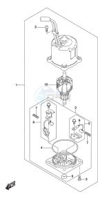 DF 300AP drawing PTT Motor w/Transom (L)