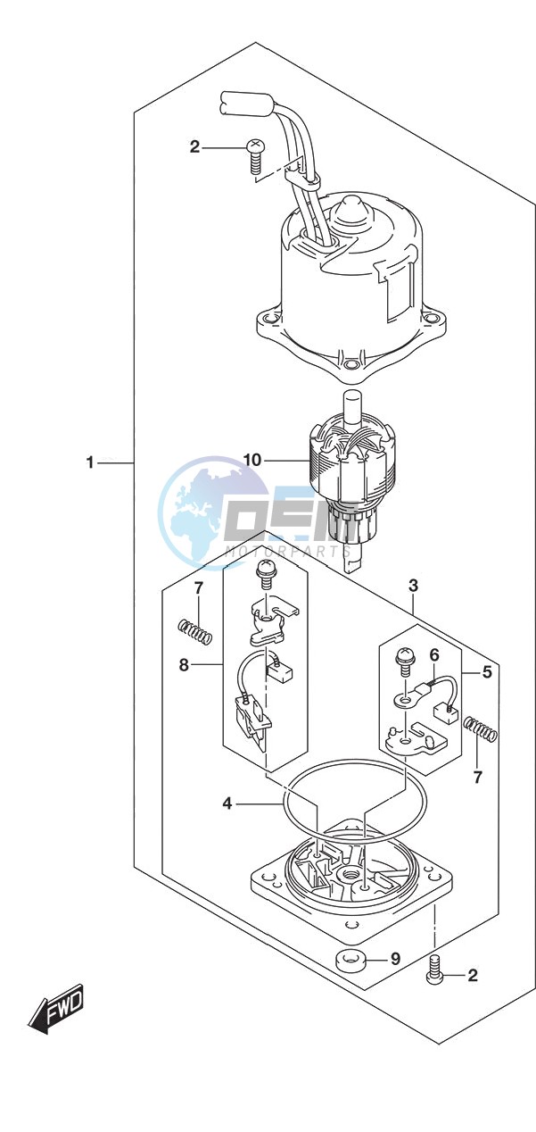 PTT Motor w/Transom (L)