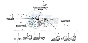 TRX300FW FOURTRAX 300 4X4 drawing MARK/EMBLEM (1)