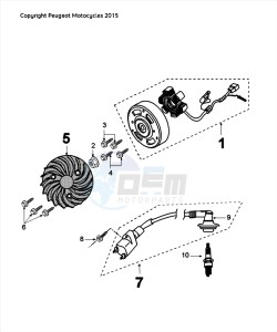 FIGHT 4 50 2T PURE drawing FLYWHEEL MAGNETO