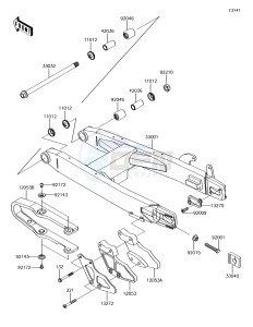 KX85 KX85CJF EU drawing Swingarm