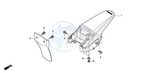 CRF80F 100 drawing REAR FENDER