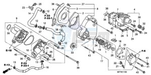 CB13009 Australia - (U / MME TWO) drawing LEFT REAR COVER/WATER PUM P