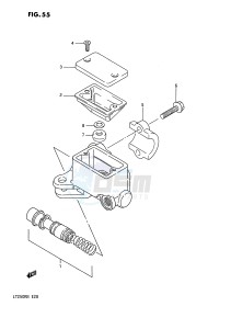 LT250R (E28) drawing FRONT MASTER CYLINDER (MODEL F G H J K L)