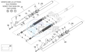 Atlantic 125-250 drawing Front fork II