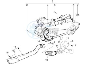 Zip 50 4T drawing Crankcase cover - Crankcase cooling