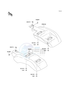 KAF400 A [MULE 610 4X4] (A1) A1 drawing REAR FENDER-- S- -