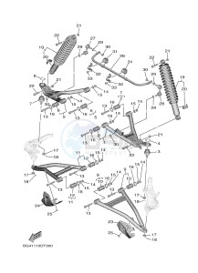 YXF850ES YXF85WPSJ WOLVERINE X (BG41) drawing FRONT SUSPENSION & WHEEL