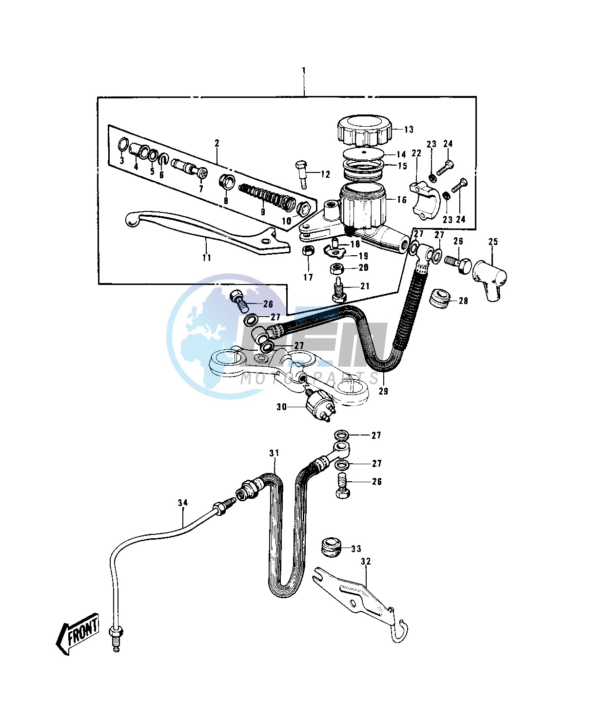 FRONT MASTER CYLINDER -- H1-D_E_F- -