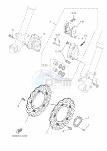 XTZ690 TENERE 700 (BEH1) drawing FRONT BRAKE CALIPER