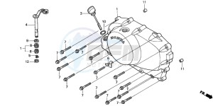 VT750DC BLACK WIDOW drawing RIGHT CRANKCASE COVER