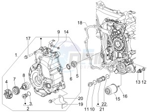 X Evo 250 Euro 3 drawing Flywheel magneto cover - Oil filter