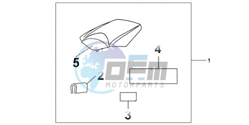 REAR SEAT COWL PEARL SIREN BLUE