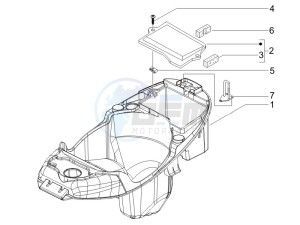 Liberty 125 4t Delivery e3 drawing Helmet box - Undersaddle