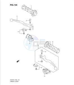 AN400Z drawing HANDLE LEVER (AN400AL1 E24)