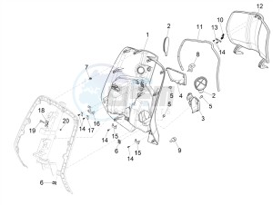 PRIMAVERA 50 4T-3VS E4 (EMEA) drawing Front glove-box - Knee-guard panel