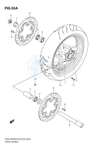 GSX1300R (E3-E28) Hayabusa drawing FRONT WHEEL (MODEL L0)