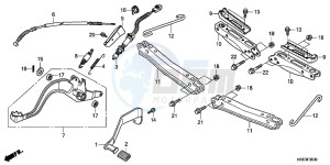 TRX500FPMD TRX500FPM Australia - (U) drawing PEDAL/STEP