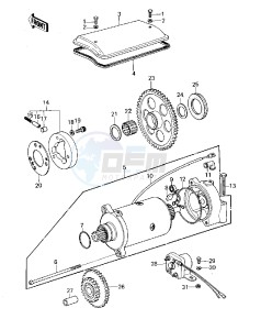 KZ 1000 A [KZ1000] (A3-A4) [KZ1000] drawing STARTER MOTOR_STARTER CLUTCH -- 79-80 A3_A3A_A4- -