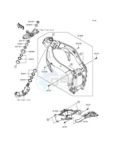 NINJA ZX-6R ZX600RFF FR GB XX (EU ME A(FRICA) drawing Frame