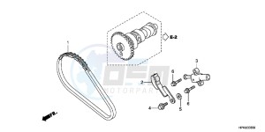 CB650FG CB650F 6ED - (6ED) drawing CAM CHAIN/TENSIONER