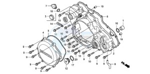 TRX450R drawing R. CRANKCASE COVER (TRX450R6,7,8/ER6,7,8)