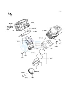 VN 1700 A [VULCAN 1700 VOYAGER] (9FA) A9F drawing CYLINDER_PISTON-- S- -