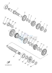 YZ250X (BJ41) drawing TRANSMISSION