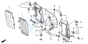 CRF450R drawing RADIATOR (CRF450R5,6,7,8)