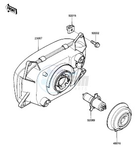 ZX 600 A [NINJA 600] (A1-A2) [NINJA 600] drawing HEADLIGHT