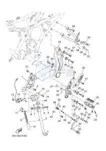 XSR700 (B341 B341 B341) drawing STAND & FOOTREST