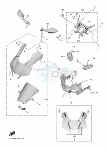 YZF1000D YZF-R1M (B4SJ) drawing COWLING 1