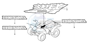 TRX300EX FOURTRAX 300 EX drawing EMBLEM (2)