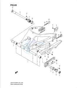 GSX-R1000 drawing REAR SWINGING ARM