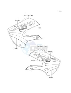 KLX 110 A (A1-A4) drawing DECALS-- A4- -