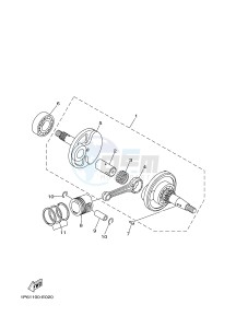 TT-R50E TT-R50 (2CJP) drawing CRANKSHAFT & PISTON