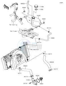 VERSYS 650 ABS KLE650FHFA XX (EU ME A(FRICA) drawing Water Pipe