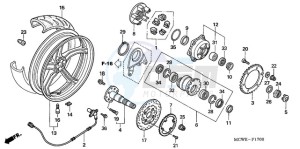 VFR8009 Australia - (U / MME) drawing REAR WHEEL