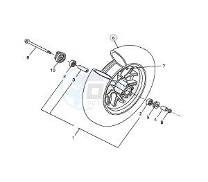 BW'S 50 drawing FRONT WHEEL