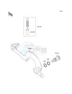 KX 250 N [KX250F](N2) N2 drawing BRAKE PEDAL