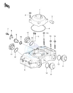 KZ 400 C (C1) drawing CYLINDER HEAD COVERS