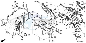 GL1800BG GOLDWING - F6B UK - (E) drawing REAR FENDER