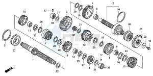 CB1300SA CB1300SUPERBOLD'OR drawing TRANSMISSION