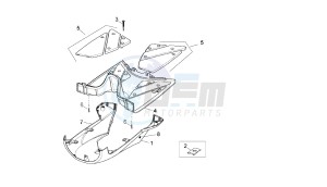 VARIANT SPORT - 50 CC VTHSBA00 2T drawing FOOTREST - FAIRING, LOWER